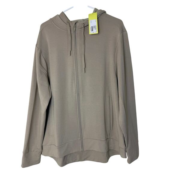 All In Motion Beige Full Zip Hoodie - Size L - NWT - Picture 1 of 6